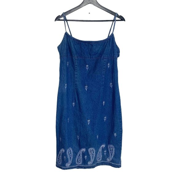 Empire Ruffle-Trimmed Sleeves Spaghetti Strap Dress Ink Blue main image 1